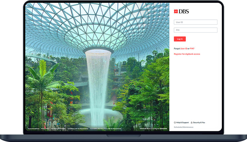 Log in to digibank Online