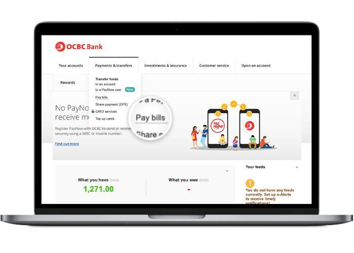 Open Pay bills